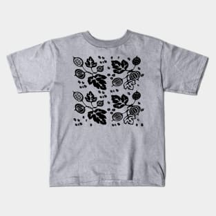 Vintage Pyrex Pattern - Gooseberry (Black) Kids T-Shirt